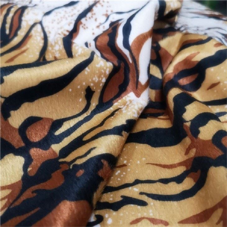 Velvet Tiger Print Fabric