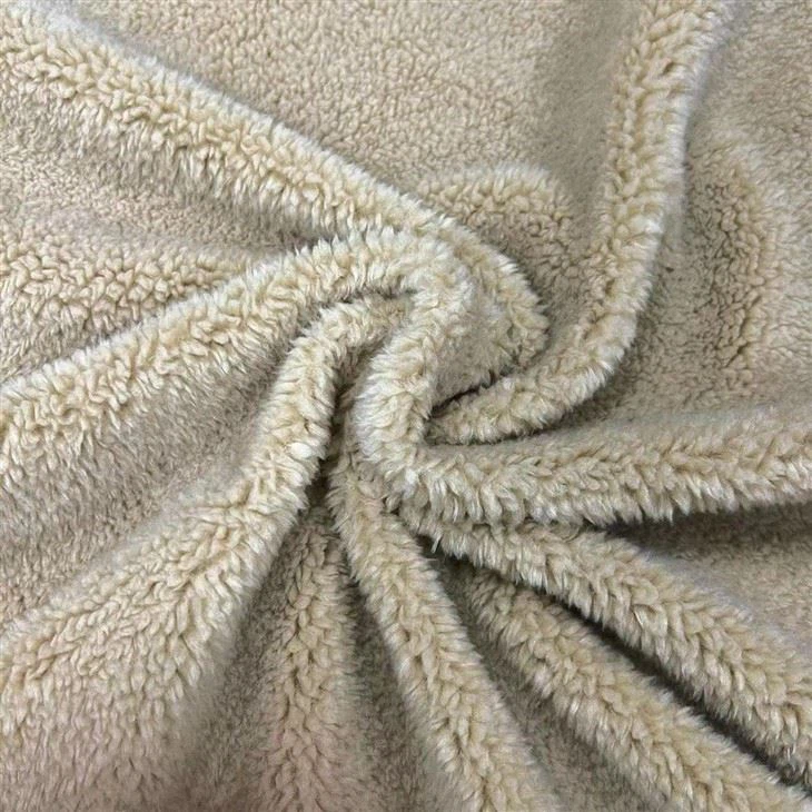 Good Quality 100%polyester Sherpa Fleece Faux fur Fabric For Blanket,hat And Pajama